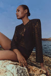 CHARO RUIZ IBIZA JACKET TILMA IN BLACK MYTH