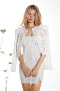 CHARO RUIZ IBIZA JACKET TILMA IN WHITE MYTH