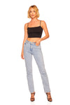 SUSANA MONACO ESSENTIAL STRING CROP TOP IN BLACK