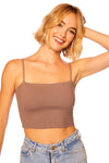 SUSANA MONACO ESSENTIAL STRING CROP TOP IN COCO