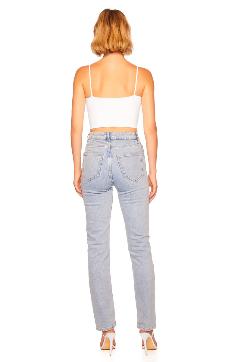 SUSANA MONACO ESSENTIAL STRING CROP TOP IN SUGAR