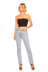 SUSANA MONACO ESSENTIAL TUBE TOP CROP IN BLACK