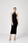 LOZZA HALTER NECK MAXI DRESS