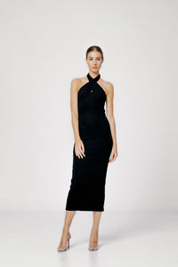 LOZZA HALTER NECK MAXI DRESS
