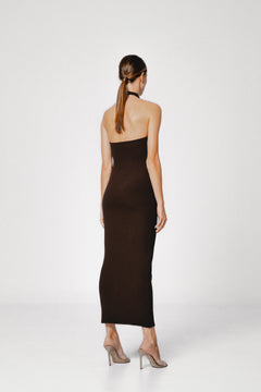 LOZZA HALTER NECK MAXI DRESS