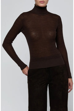 UMBRA TISSUE WEIGHT CABLE TURTLENECK