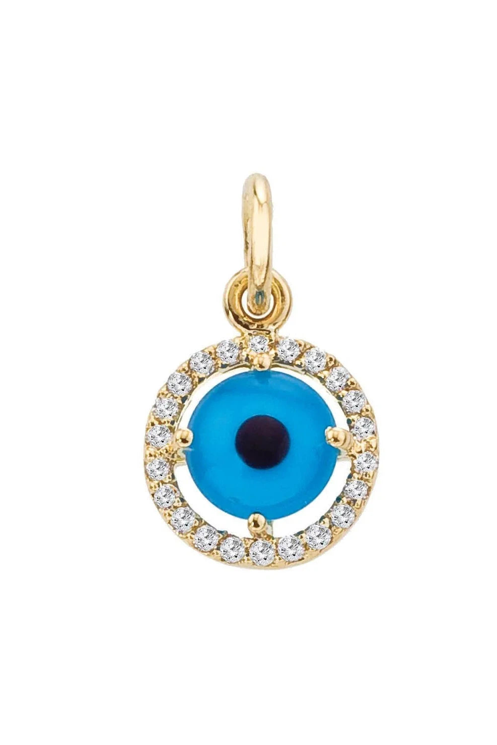 AARON BASHA 18K DIAMOND HALO GLASS EYE