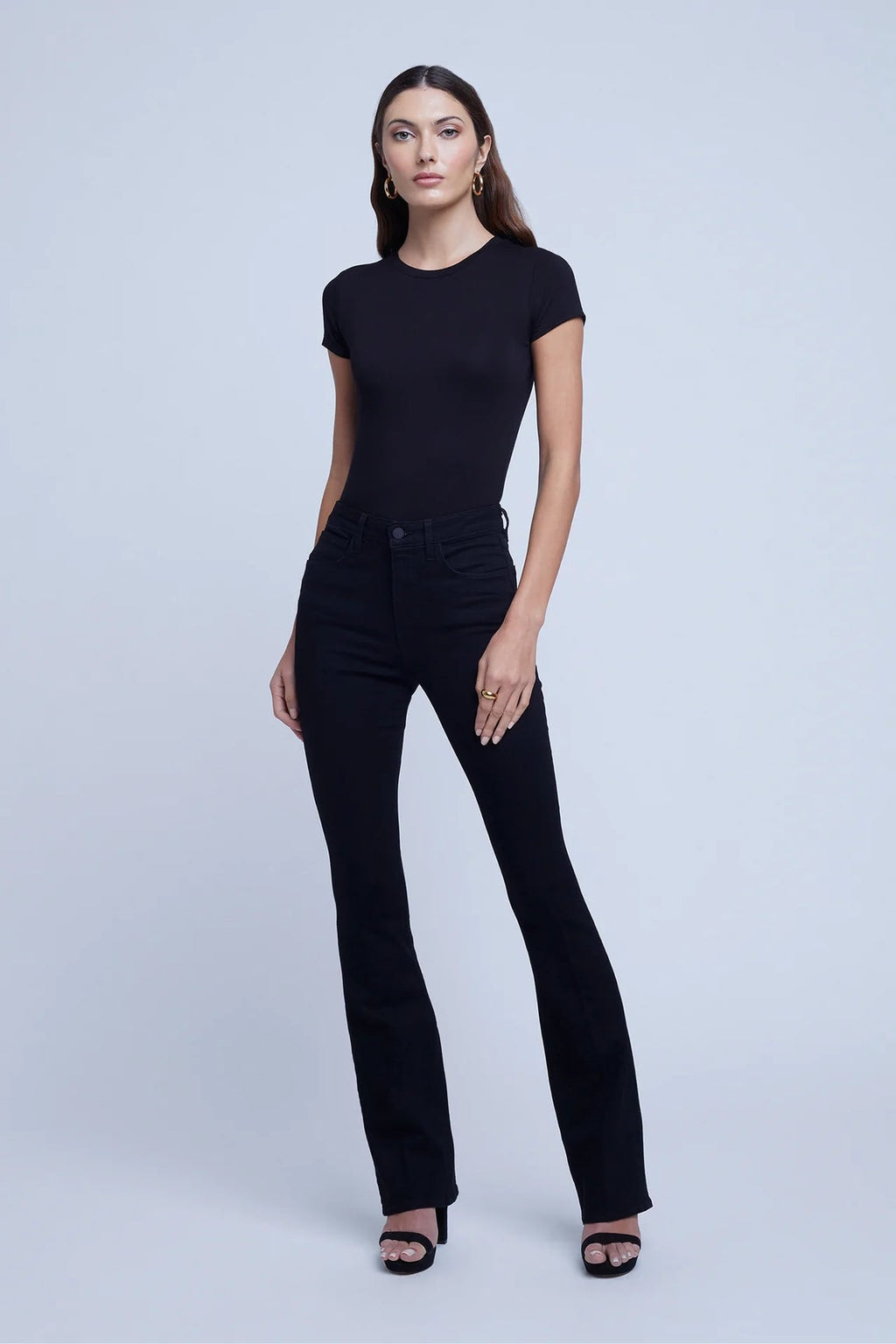 L'AGENCE SELMA H/R SLEEK BABY BOOT IN NOIR – Big Drop NYC