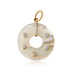 MONISHA MELWANI GOLD ROUND DIAMOND MOTHER OF PEARL PENDANT