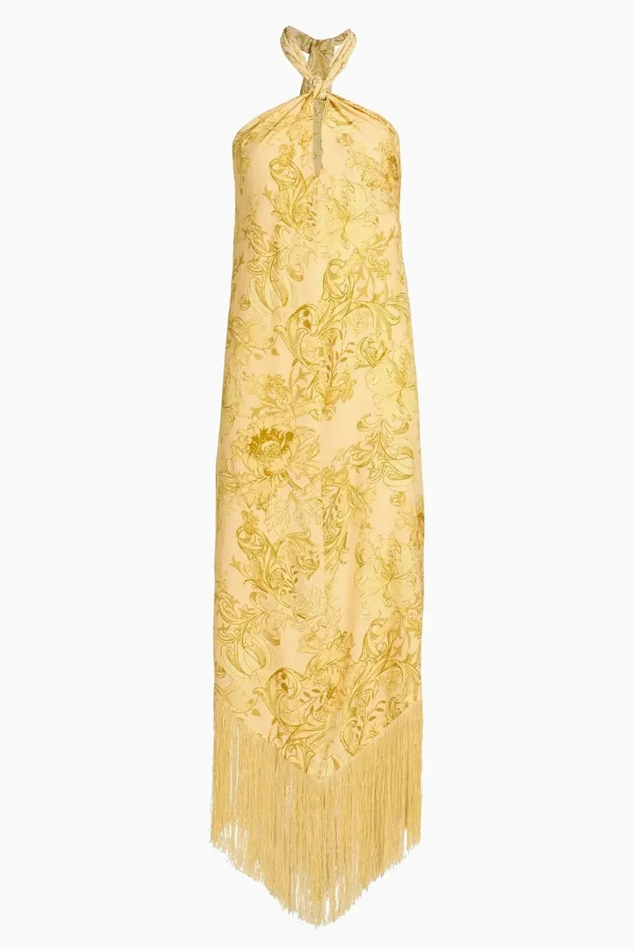FRINGED ZAR ASYMMETRICAL DRESS