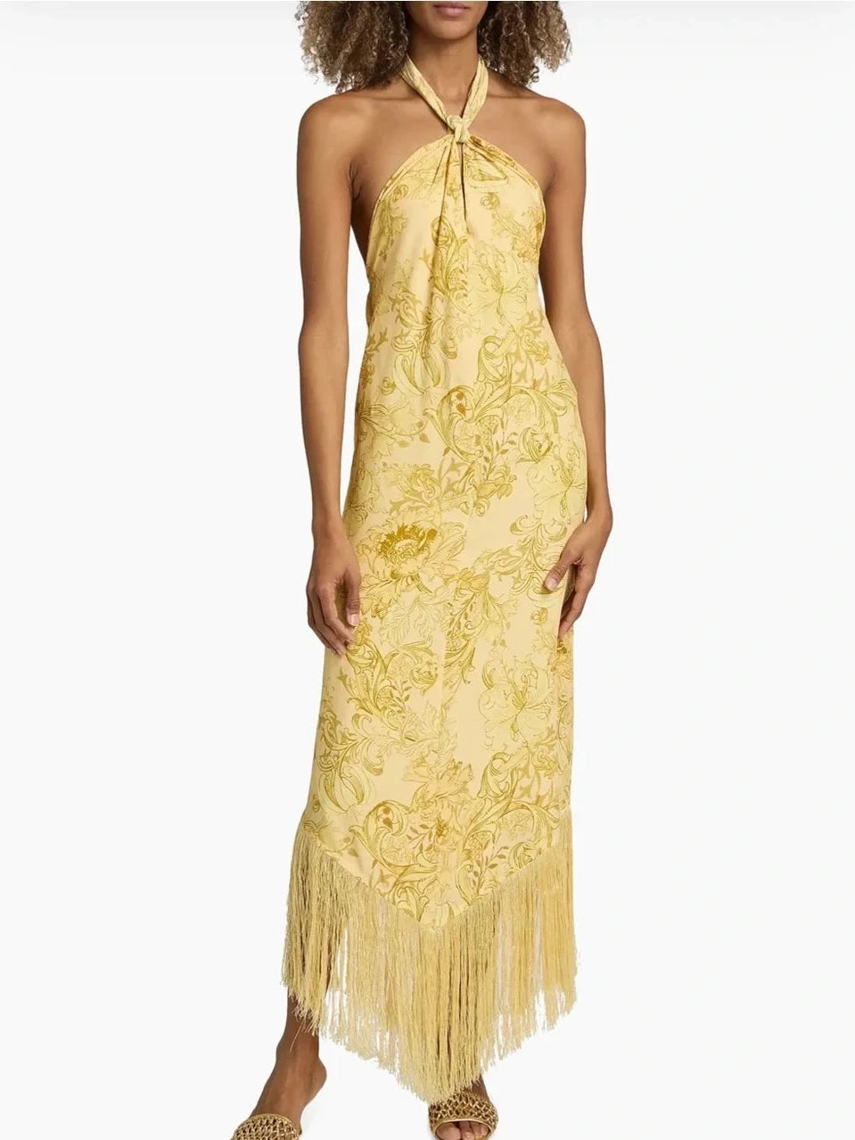 FRINGED ZAR ASYMMETRICAL DRESS