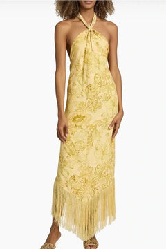 FRINGED ZAR ASYMMETRICAL DRESS