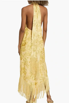 FRINGED ZAR ASYMMETRICAL DRESS