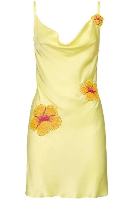 LESLIE AMON GALLI MINI DRESS IN YELLOW