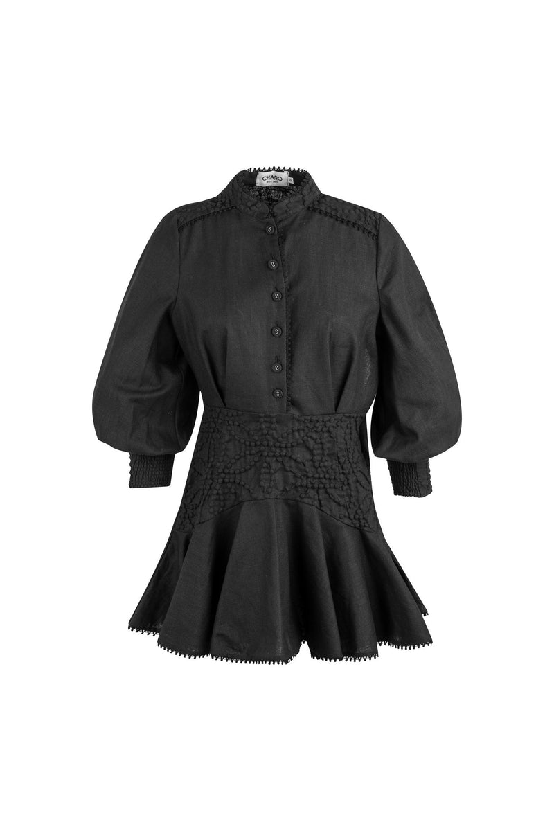 CHARO RUIZ IBIZA LULLY SHORT DRESS IN BLACK