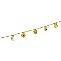 MONISHA MELWANI GOLD DIAMOND BALL BRACELET