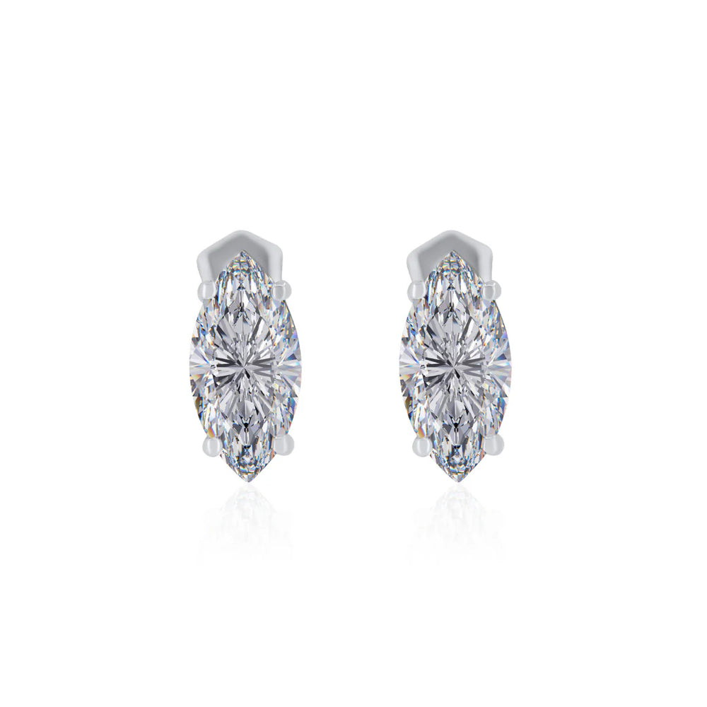 GOLD LAB DIAMOND MARQUISE STUDS 83008