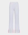 L'AGENCE  CUFFED MILEY WIDE LEG IN BLANC/ SCARLET RED