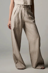 HEVRON ALINA PANT IN TAWNY STRIPE