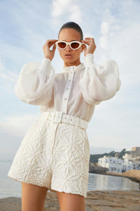 CHARO RUIZ IBIZA PARVY SHORT IN OFF WHITE