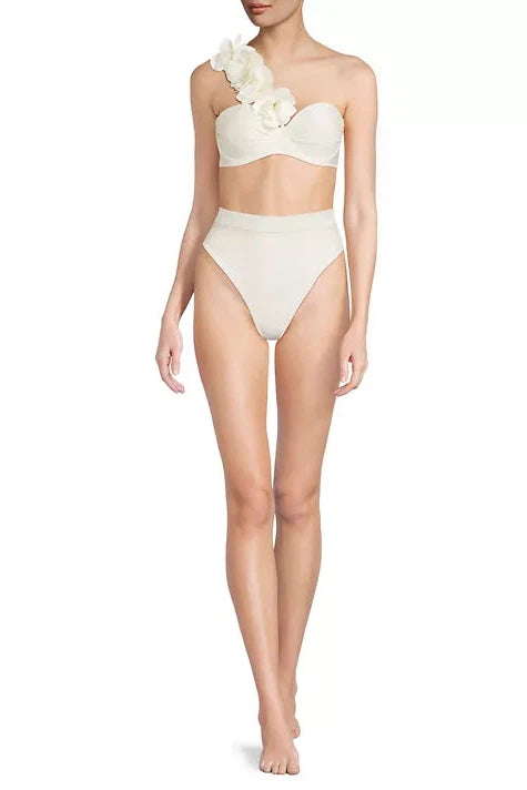 PATBO HIGH LEG BIKINI BOTTOM IN IVORY