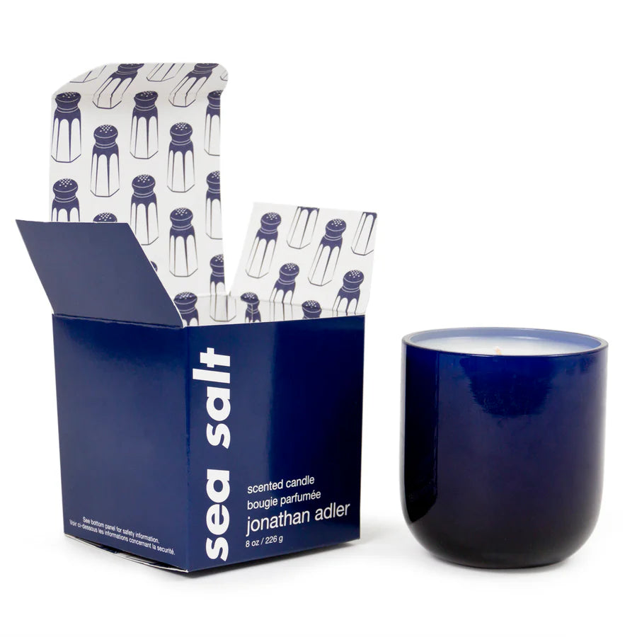 JONATHAN ADLER POP SEA SALT CANDLE IN NAVY