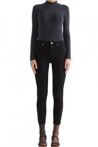 AGOLDE SOPHIE HI RISE SKINNY IN JET