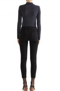 AGOLDE SOPHIE HI RISE SKINNY IN JET