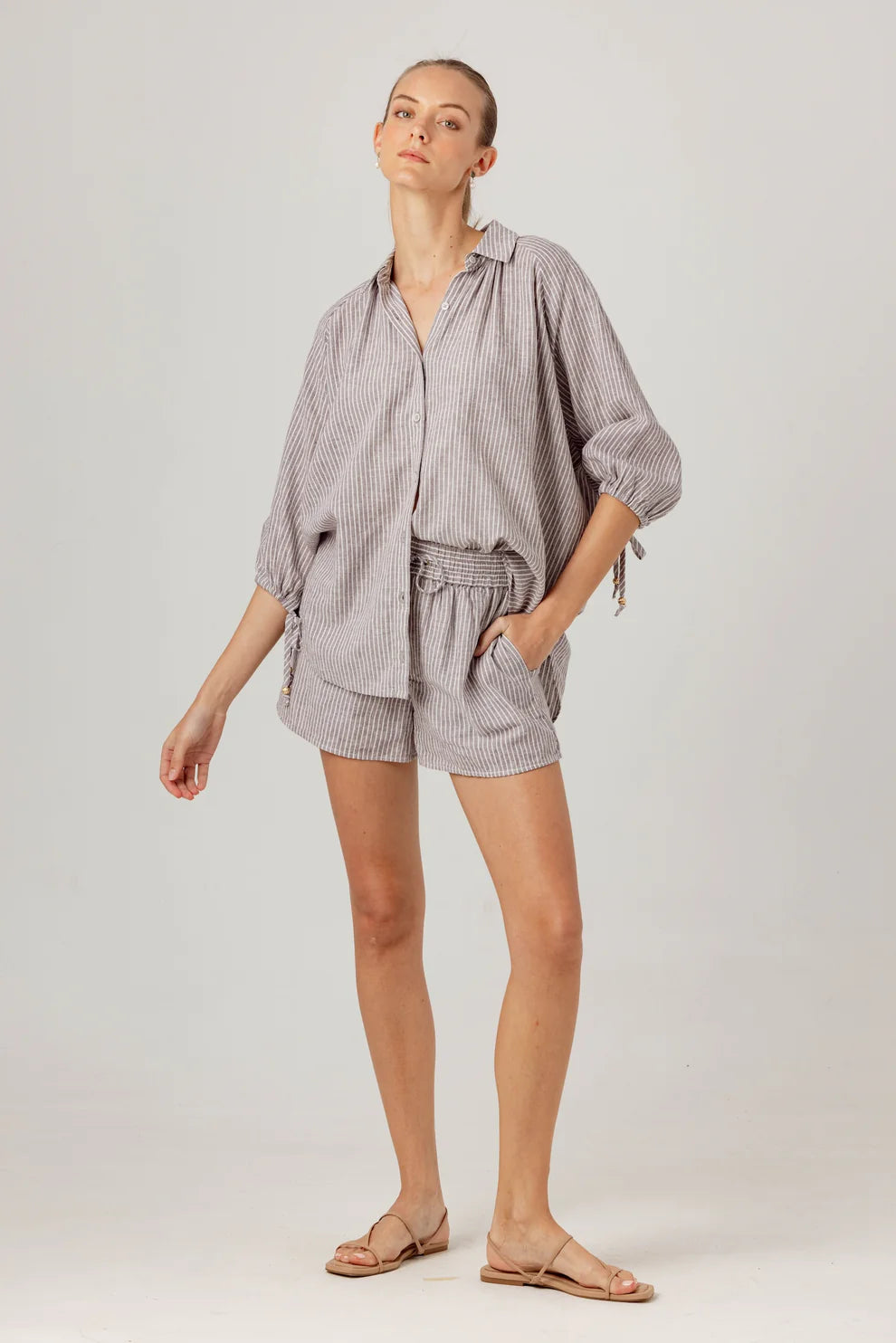 STONE STRIPE FISHER SHIRT