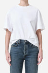 AGOLDE SULMA DROP SHOULDER TEE IN WHITE