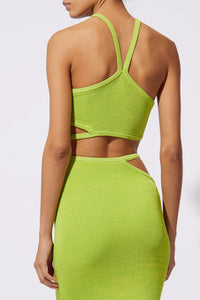 SOLID & STRIPED CINDY TOP IN LIME X CITRON