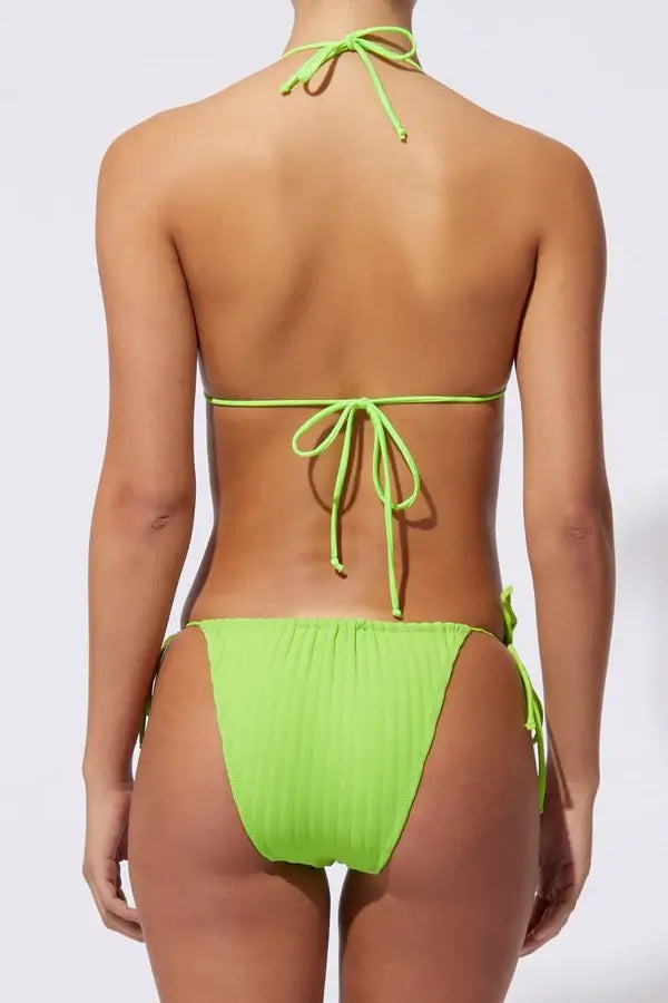 SOLID & STRIPED IRIS TOP SOLID RIB IN LIME