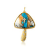 MONISHA MELWANI OYSTER TURQUOISE MUSHROOM PENDANT