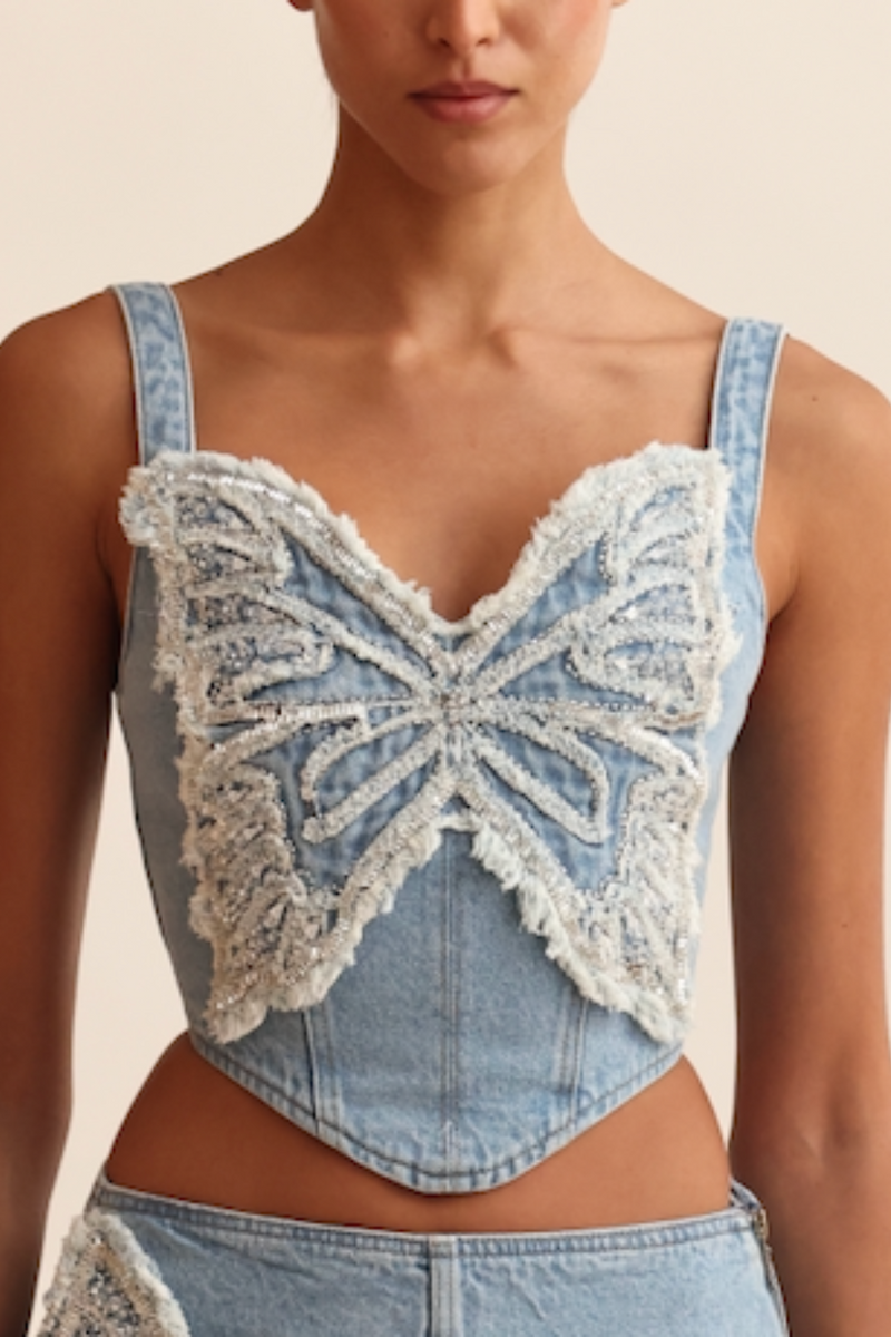 CAMILA COELHO DENIM TOP
