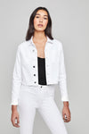 L'AGENCE JANELLE SLIM JACKET IN BLANC