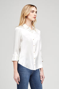 L'AGENCE DANI 3/4 BLOUSE IN IVORY