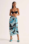 CIN CIN LONG LONG SCARF IN ARTIFICE AQUA
