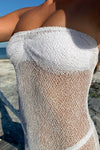BANANHOT NET DRESS IN WHITE