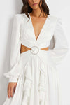 PATBO CUT-OUT MAXI DRESS IN WHITE