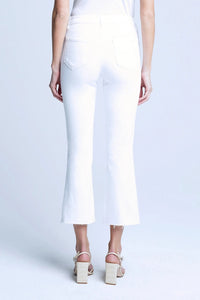 L'AGENCE KENDRA H/R CROP FLARE IN BLANC