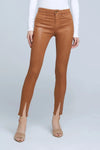 L'AGENCE JYOTHI HIGH RISE SPLIT ANKLE IN COGNAC COATED