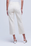 L'AGENCE WANDA HR CROP WIDE LEG MIX STITCH IN OAT/ MOTHERGOOSE CONTRAST