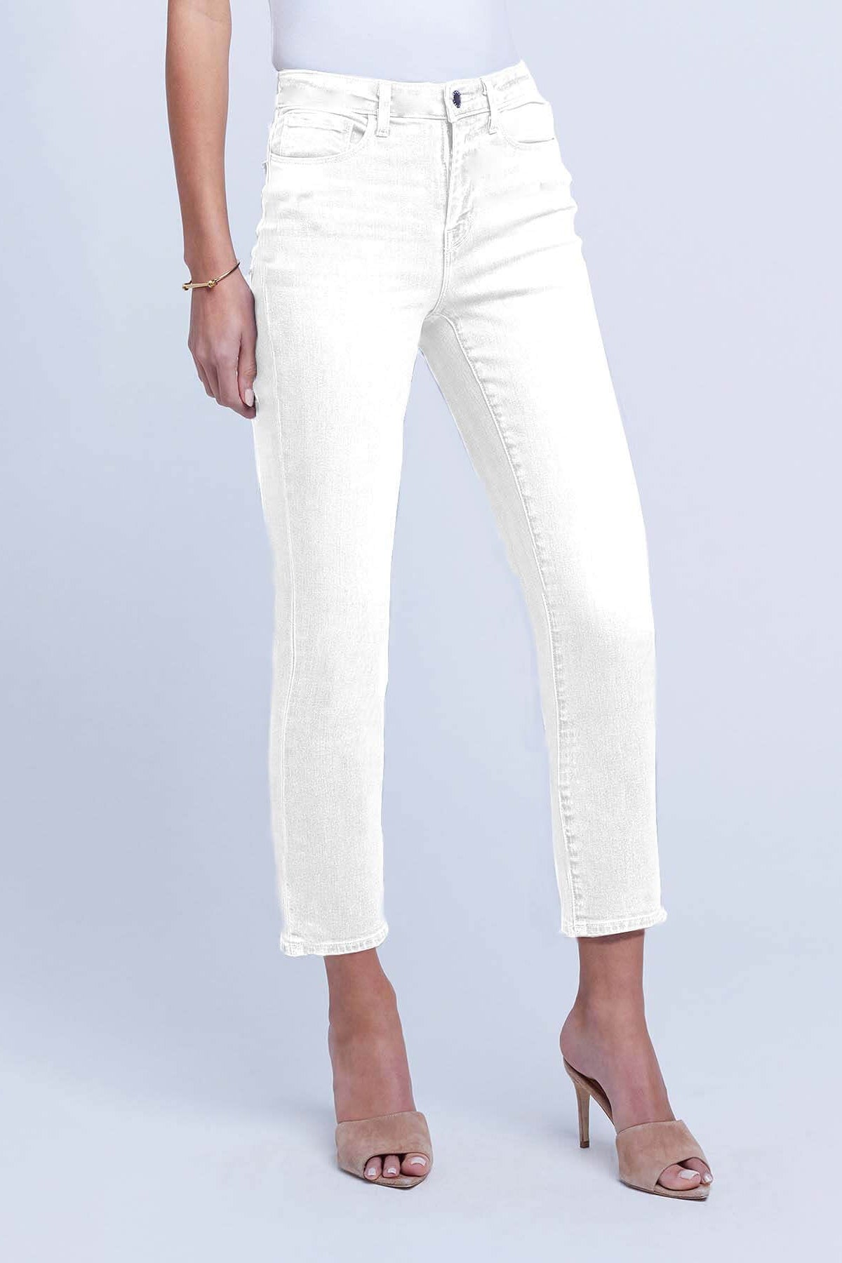 ALEXIA H/R CROP CIGARETTE IN BLANC