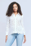 L'AGENCE JENICA LACE BLOUSE IN IVORY