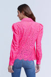L'AGENCE JENICA LACE BLOUSE IN ROSE
