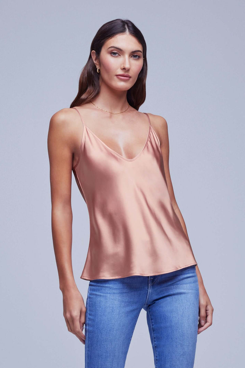 L'AGENCE LEXI CAMISOLE IN ROSE TAN