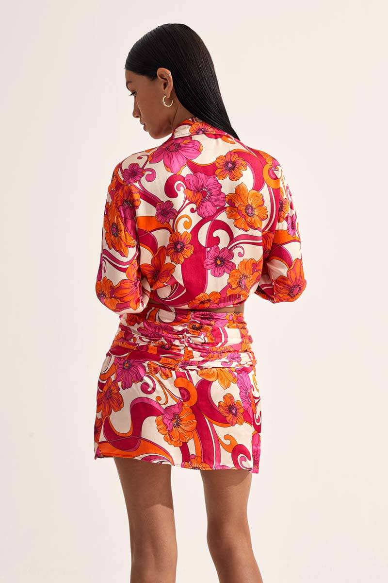 CIN CIN LUAU WRAP SHIRT IN ULTRAVIOLET