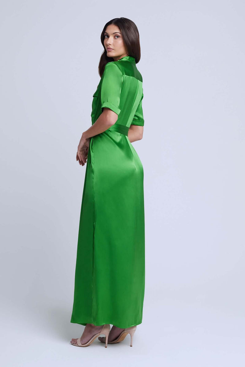 L'AGENCE KLEMENT DRESS IN BRIGHT GREEN