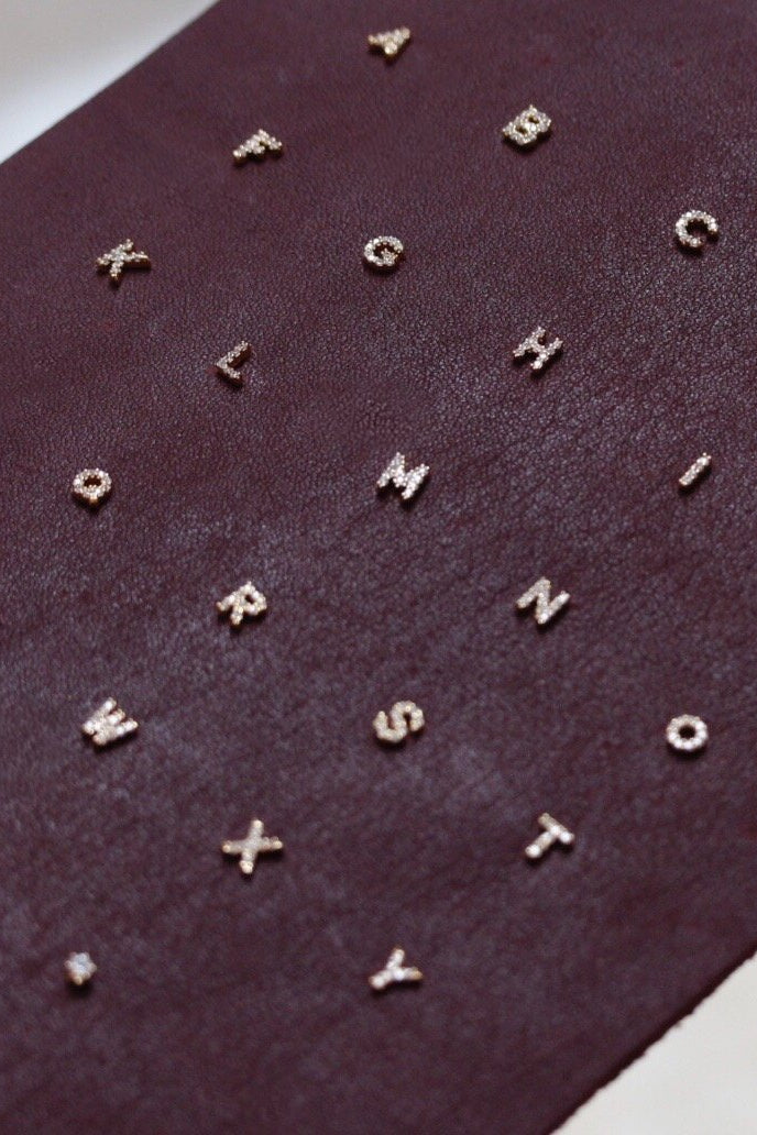 PAVE INITIAL EARRINGS