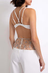PATBO MOLDED BUSTIER TOP IN WHITE